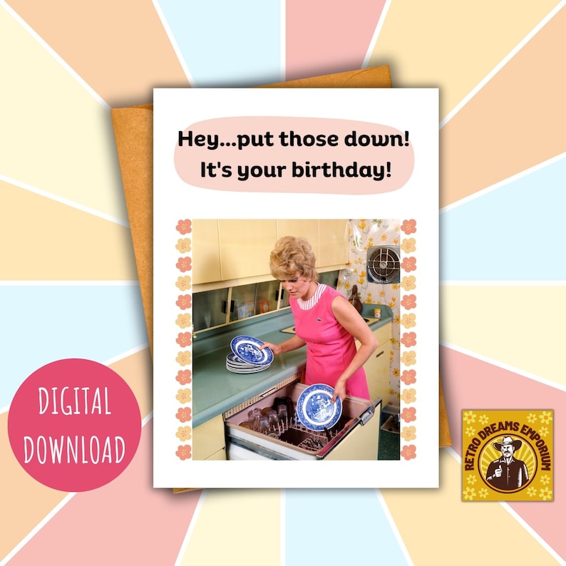 Printable Retro Funny Birthday - Il 794xN.5086117220 P63w 
