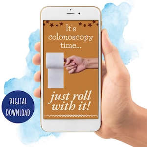 Darmspiegelung wünscht gut Digitale E-Karte, für einen Freund, Punny Pun Humor, digitaler Download, billige Begrüßung, sofortige Handy-SMS-Text-Bild