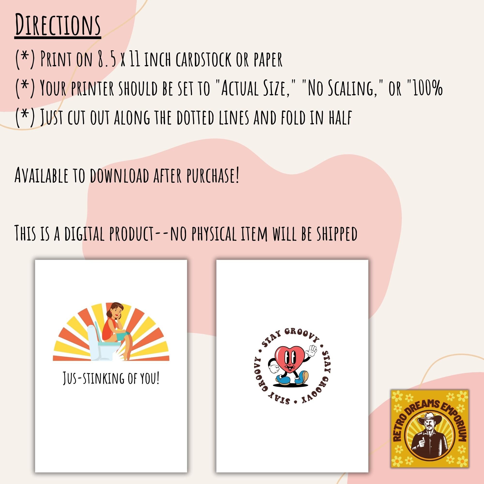 Printable Thinking of You Greeting Card, Punny Pun, Digital Download ...
