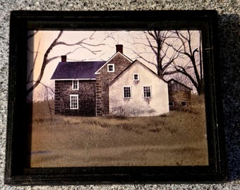 Billy Jones Framed Mini Art Prints Count Your Blessings & Chester County Fieldstone:  Wall Art Gallery Small Rustic Prints