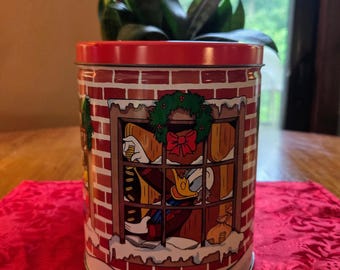 Mickey's Christmas Carol Assorted Fruit Candy Tin American Candy Co:  Collectible Vintage Disney Holiday Tin