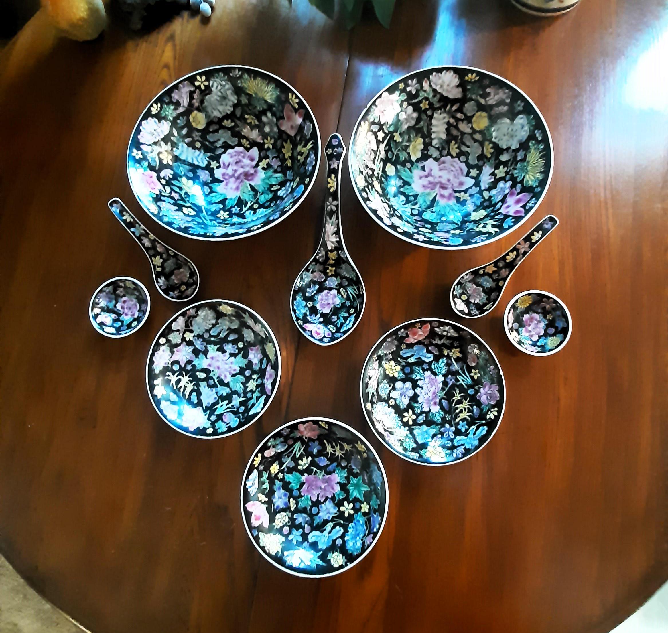 Black Rose Dinnerware - Etsy