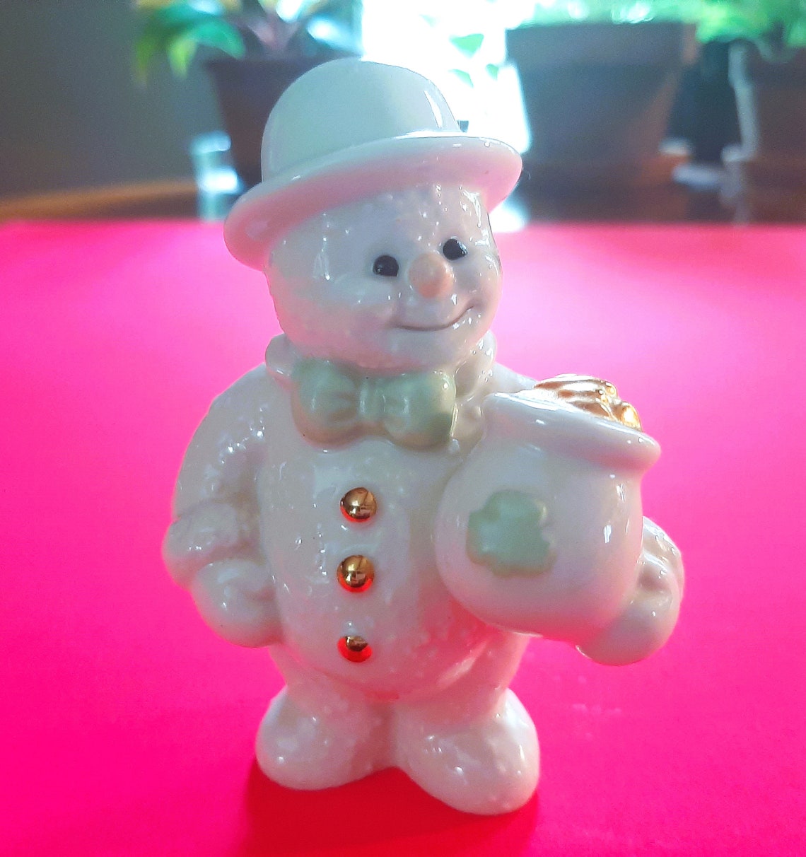 Lenox 12 Months of Snowmen Series 2000 March Snowman Holding a Etsy