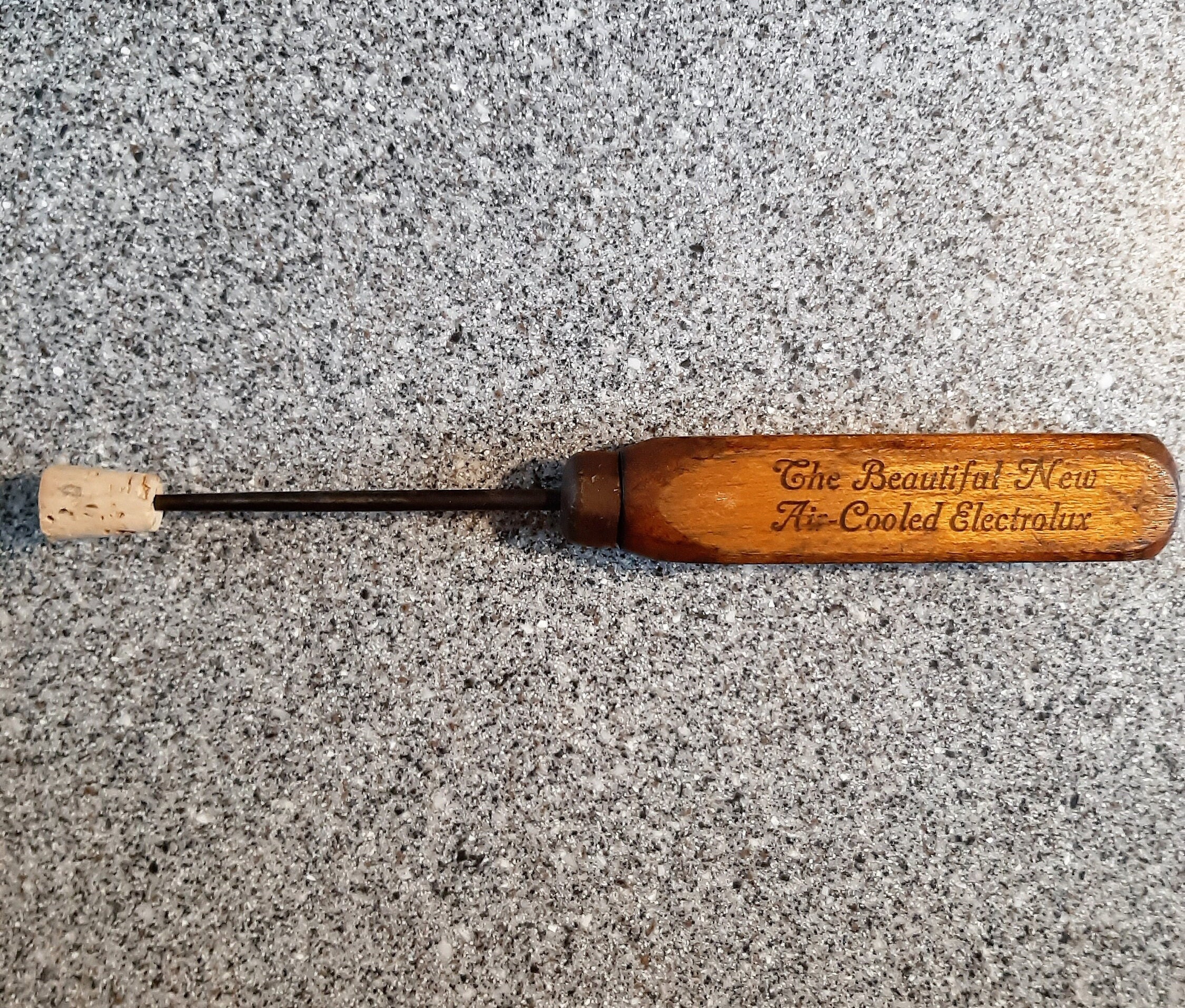 Antique Electrolux Advertising Ice Pick W Original Cork End, Hays