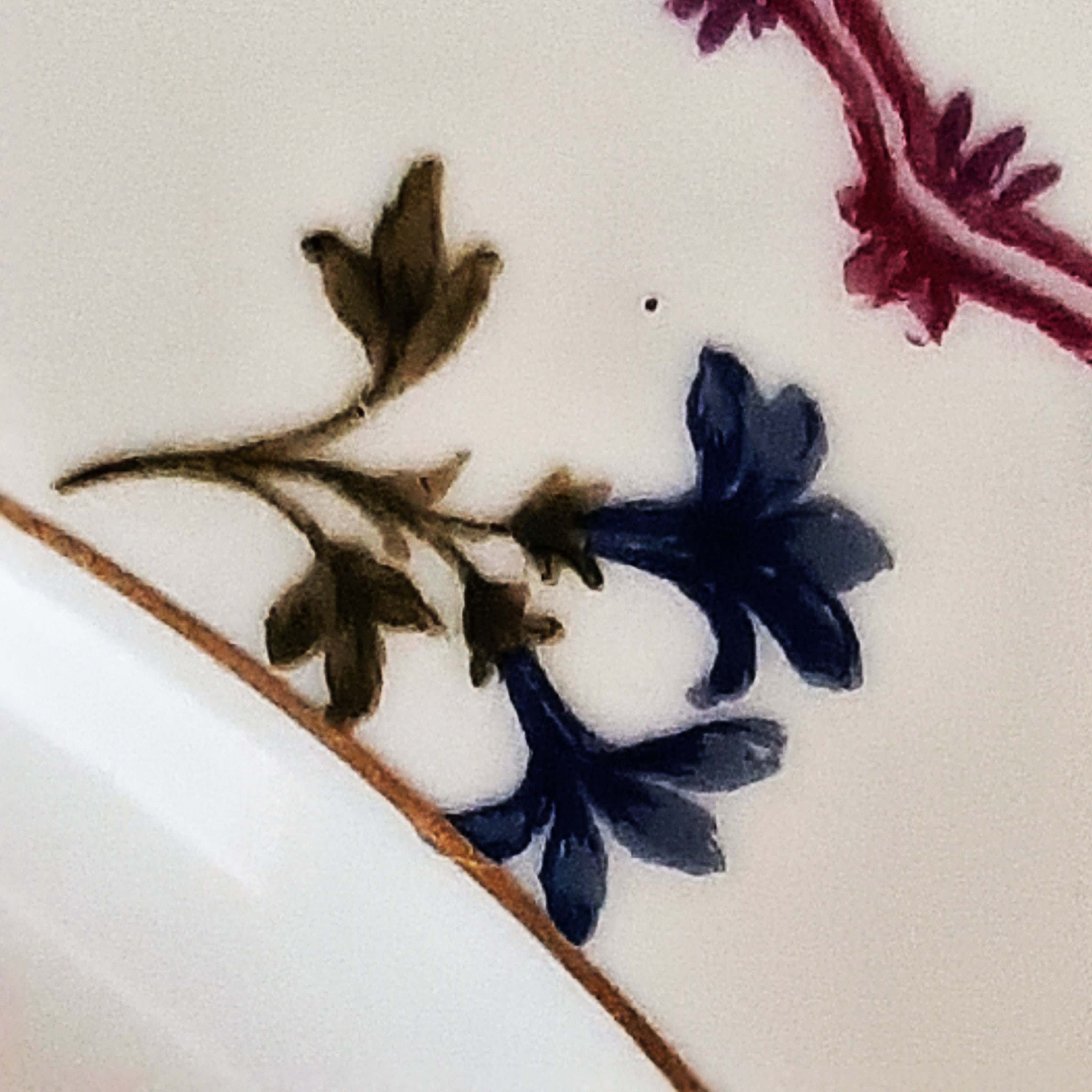 Antique Haviland Malmaison Old Purple Fishing Scene Serving Platter W