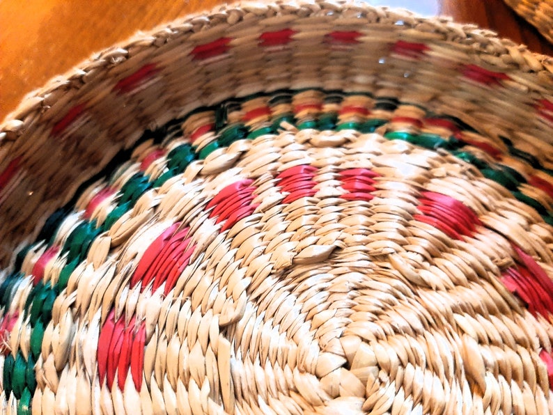 Vintage Woven Sweet Grass Basket W Lid Lidded Woven Reed Box Etsy