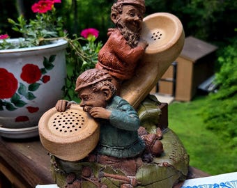Tom Clark 1985 Moore or Les Gnomes On Telephone 911 #39 w COA Palmer Cairn Studios: Vintage Garden Decor