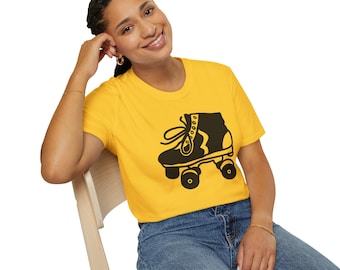 Vintage rolschaats-T-shirt, retro skater-T-shirt jaren 90