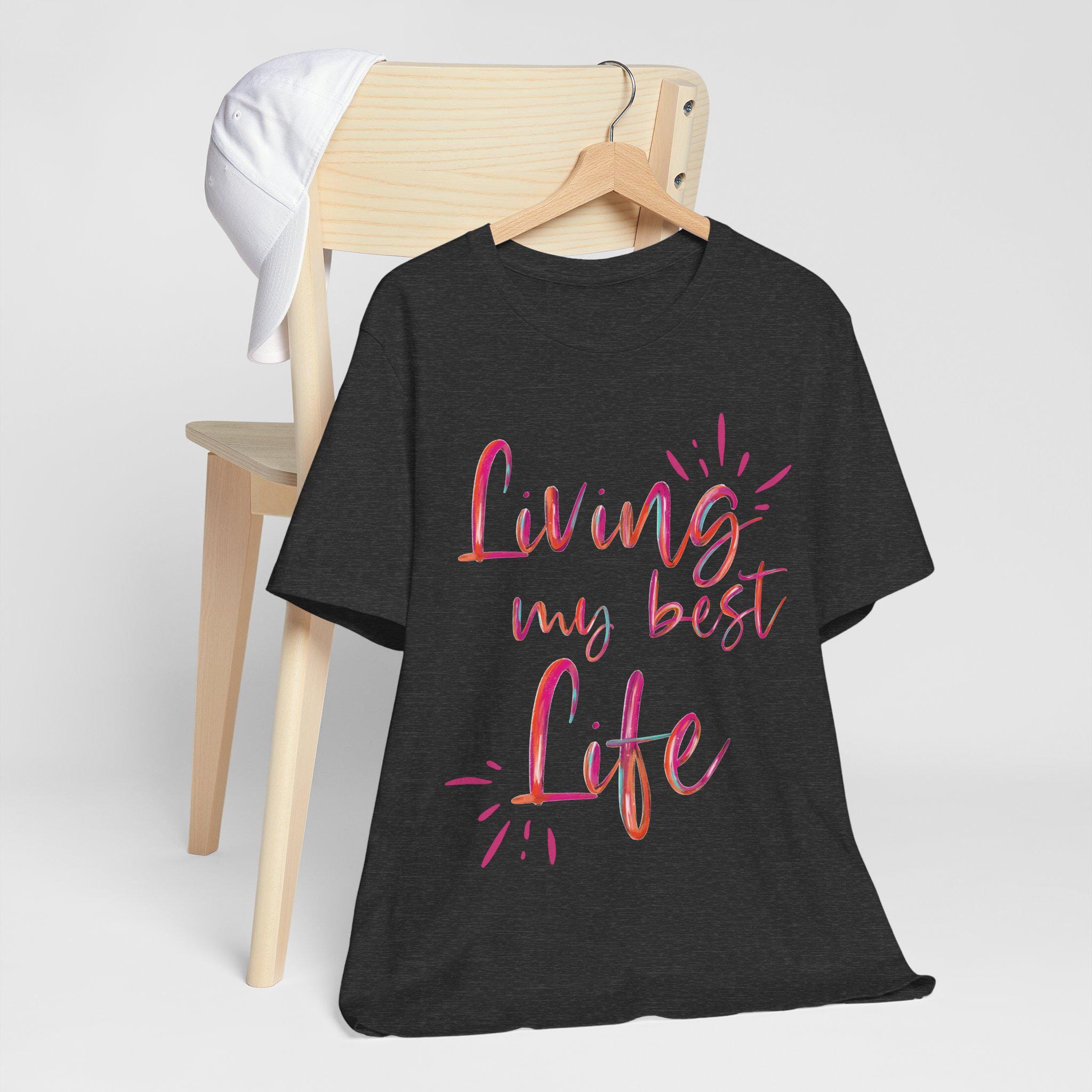 最高の人生を生きる - ユニセックス ジャージー 半袖Tシャツ - マルチ