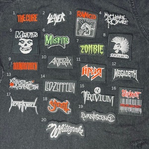 Rock & Roll / Punk / Band / Music Embroidered Iron-on Patches DIY