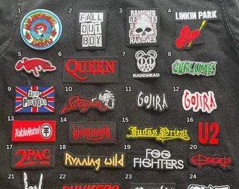 Rock & Roll / Punk / Band / Music Embroidered Iron-on Patches DIY