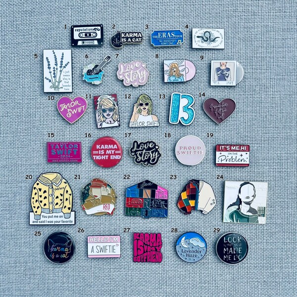 Swiftie Eras Tour Enamel Pins, Badges, Brooches, Lapel, Fashion Pins, Accessories, Gift, DIY for Clothes Backpack Jacket Jeans Bag