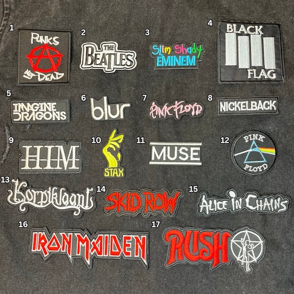 Rock & Roll / Punk / Band / Music Embroidered Iron-on Patches DIY