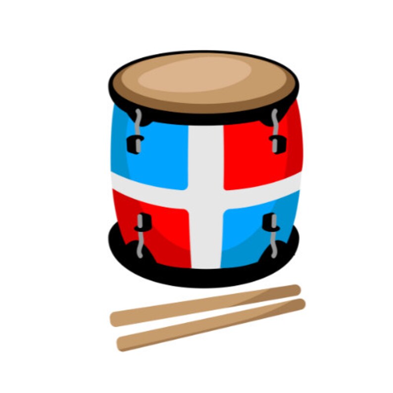 Dominican Instrument Sticker 5 X Dominican Republic Stickers Sheet Tambora Drums Island - Etsy