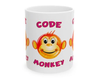 Code Monkey # 1 Keramikbecher , (11oz, 15oz)