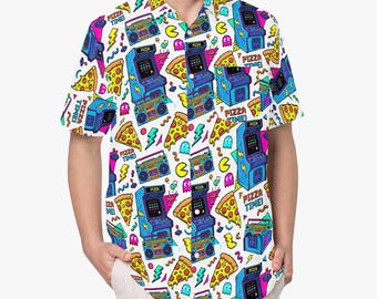 Camisa havaiana retrô dos anos 80