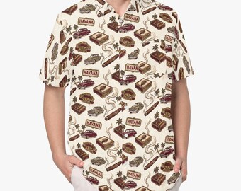 Cigar Lover Retro Art Aloha Shirt