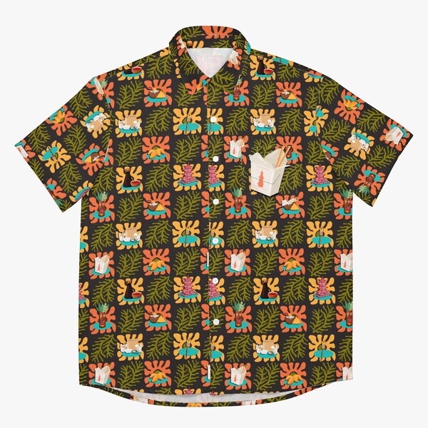 New England Chinese Food Hawaiian Hula Shirt