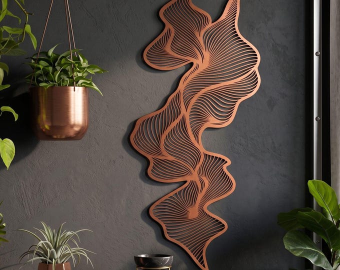 Abstract Metal Wall Art, Luxury Style Wall Sculpture, Mid Century Modern Decor, Unique Wall Decor, Creative Wall Decor,Modern Entryway Decor
