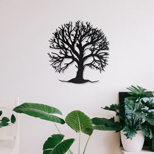 Tree Metal Wall Art Decor, Unique Wall Decor, Metal Wall Art, Nature Metal Wall Decor, Mountain Metal Wall Art, Lake House Wall Art