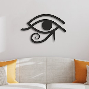 Eye Of Horus Metal Wall Decor, Egyptian Wall Art, Vintage Home Decor, Home Decoration, Entryway Wall Decor, Minimalist Art, Office Decor