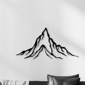 Mountain Wall Art, Nature Mountain Metal Decor, Metal Home Decoration, Hill Metal Decor, Metal Wall Art, Large Mountain Metal Wall Art