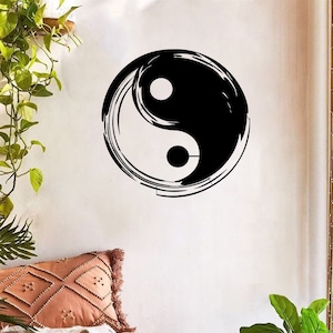 Modern Black Metal Yin Yang Wall Art for Living Room Decor Add Zen Balance to Your Home with Unique Design