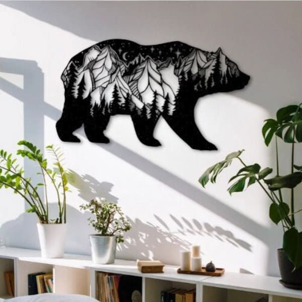 Metal Wall Art Above Fireplace Etsy