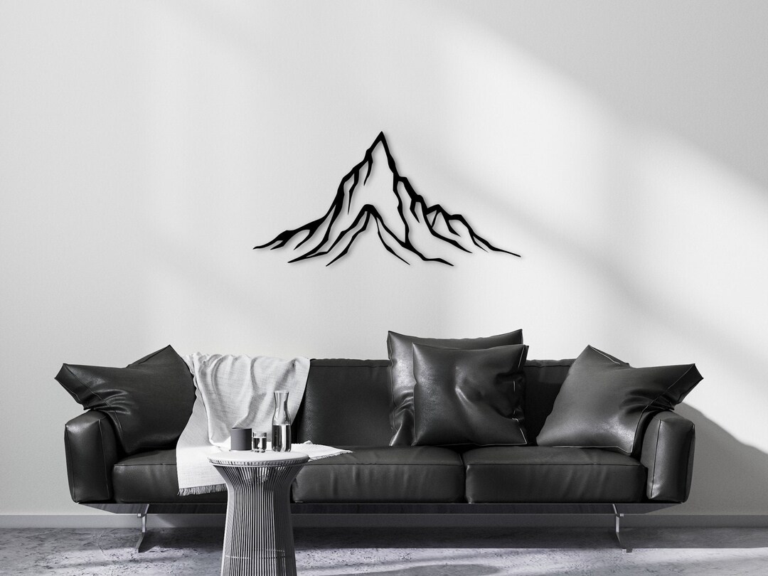 Mountain Wall Art Nature Mountain Metal Decor Metal Home Etsy