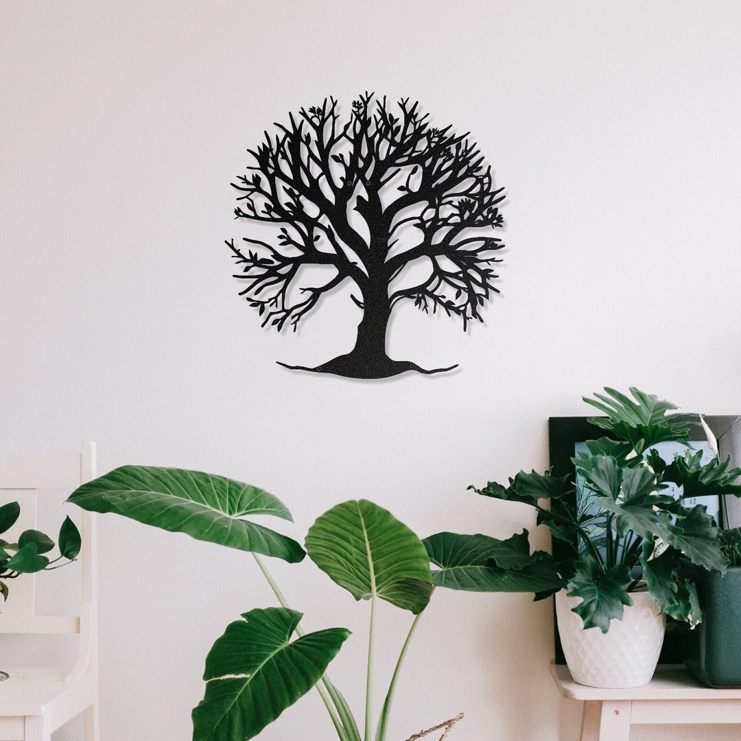 Tree Metal Wall Art Decor, Unique Wall Decor, Metal Wall Art, Nature ...