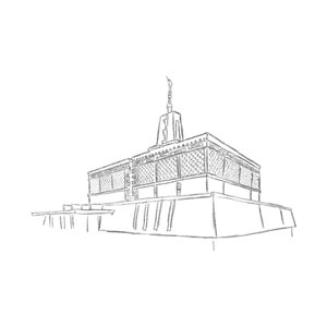 Mexico City, Mexico LDS Temple Drawing