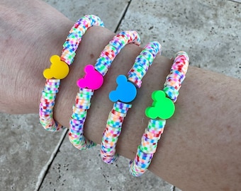 Best Seller! Neon Mouse Bracelets, Pixie Dust or Disney Cruise Fish Extender Gift , Matching Family Idea, Friendship Trading Bracelet, FE