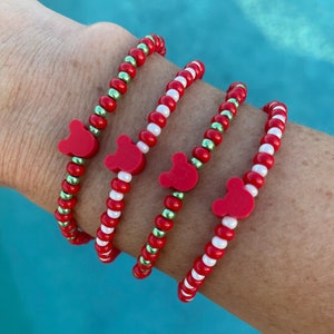 Christmas Mouse Bracelet, Holiday Pixie Dust Gift, Disney Cruise Fish Extender, Stocking Stuffer, Disneyland Trading Bracelet, Gift For Her