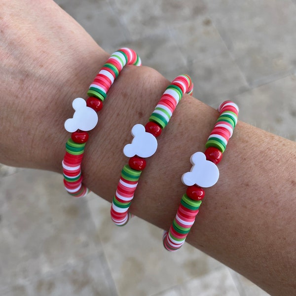 Set of Christmas Stretch Bracelets, Holiday Pixie Dust and Fish Extender Gift For Teen, Disney Cruise Idea, Stocking Stuffer, Secret Santa