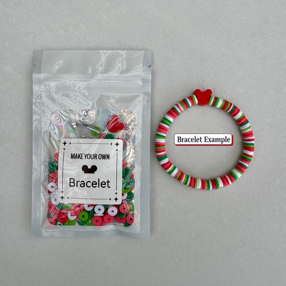 Holiday DIY Bracelet Kit | Mouse Bead & Polymer Clay Discs