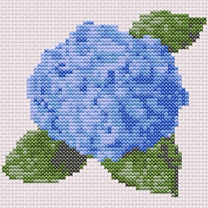 Hydrangea Cross Stitch Pattern - Instant PDF download