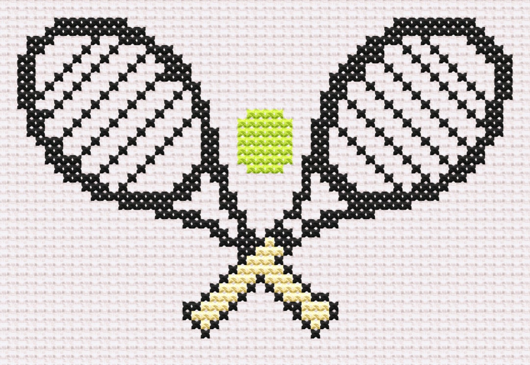 Mini Tennis Cross Stitch Pattern Instant PDF Download Etsy