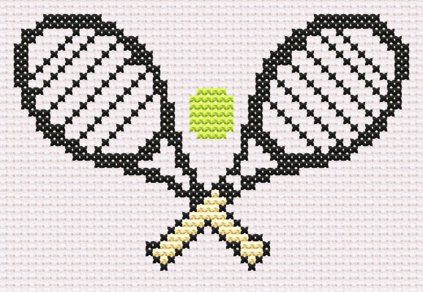 Mini Tennis Cross Stitch Pattern Instant PDF Download - Etsy