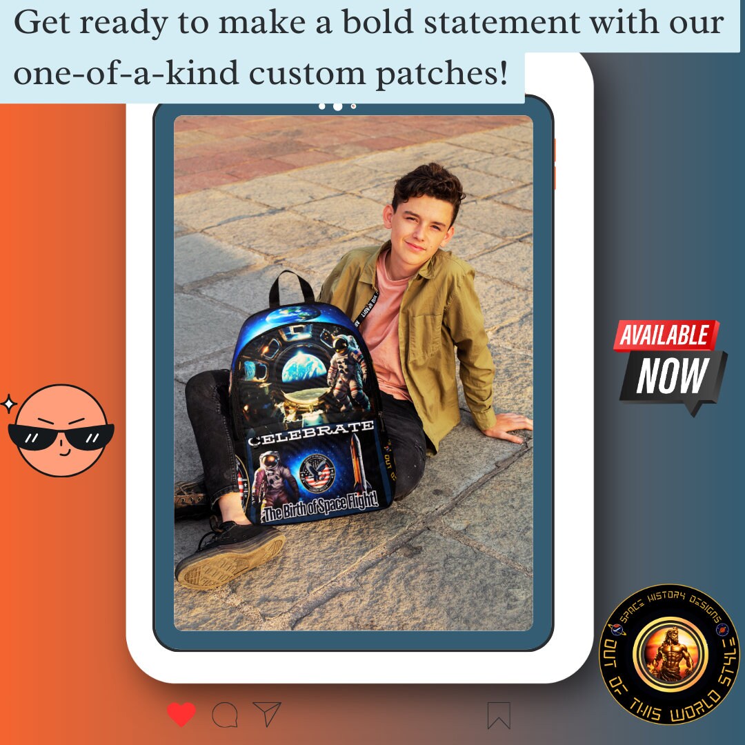 Celebrate Apollo 8 Space Mission Backpack, Personalized Kids School Bag ...