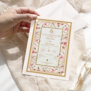 Lot de cartes de mariage pour tous les événements Mariage, Haldi, Sangeet, Mehndi, Réception | Hindou, gujarati, sikh, sud de l'Inde - Design élégant