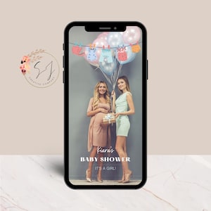 Filtri personalizzati per baby shower su Snapchat, Instagram e Facebook: design unico e personalizzato.