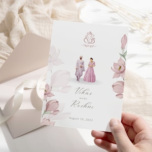 Hinduistische Hochzeitseinladung Bundle Sofort Download | Haldi, Sangeet, Hochzeitszeremonie, Empfang Antwortkarten alle in einem
