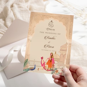 Pacote de convites para casamento hindu tradicional real faça você mesmo download instantâneo | Haldi, Mehndi, Sangeet, Recepção, tudo em um Download instantâneo