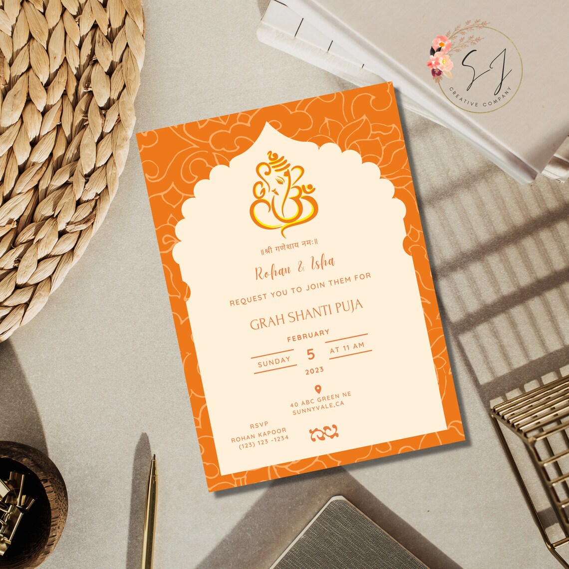 Hindu Housewarming Invitations | Custom Indian Designs | Personalized ...