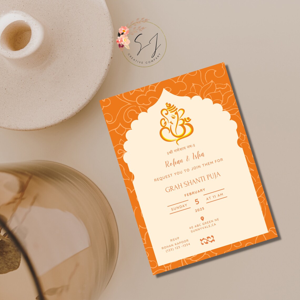 Hindu Housewarming Invitations | Custom Indian Designs | Personalized ...
