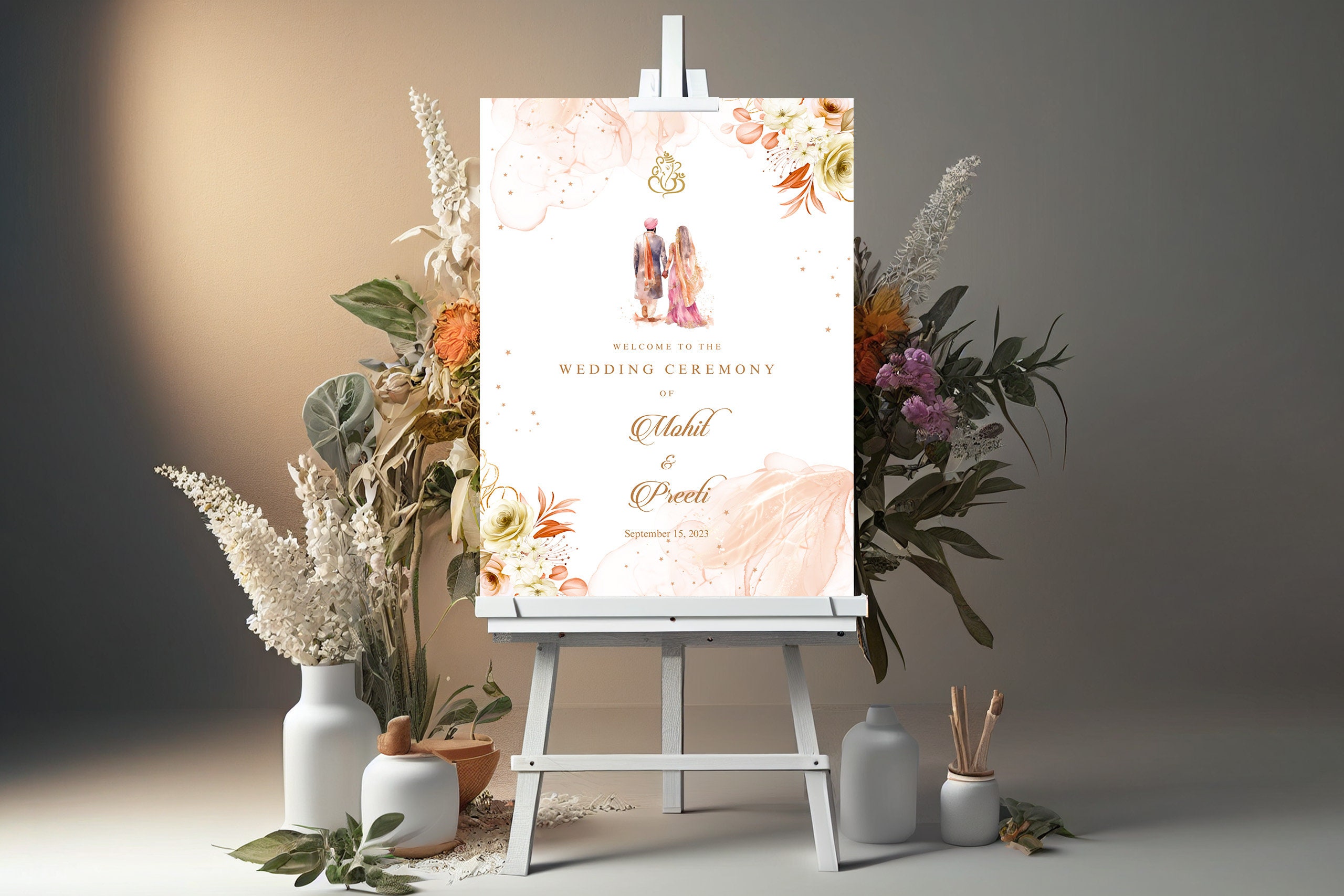 Marathi Wedding Sign as Marathi Wedding Welcome (Instant Download) 