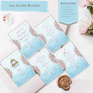 Convite digital de casamento Sikh, Anand Karaj, convite de casamento Punjabi, download instantâneo