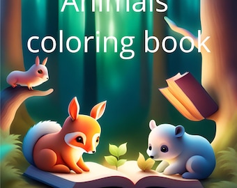 Wild Animals Coloring Book for Toddlers, Fun Activity Pages (Digital Pages)