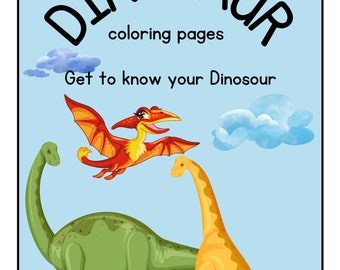Libro da colorare di dinosauri per bambini piccoli, un divertente libro di attività.