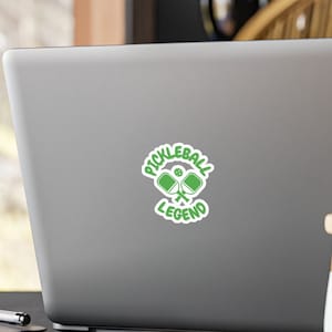 Pickleball Legend Vinyl Decal Sticker, Fun Foodie Food Pun Sports Decal Sticker